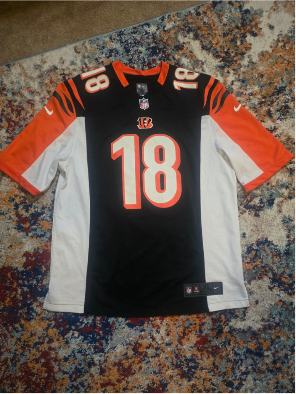 Nike Cincinnati Bengals AJ Green #18 NFL Jersey Black Mens XL Extra Large